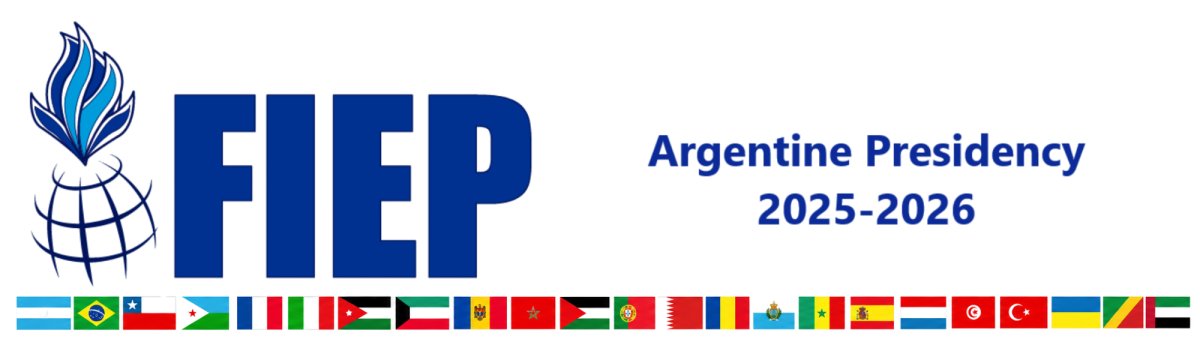 FIEP | International Association of Gendarmeries and Police Forces with Military Statues Logo